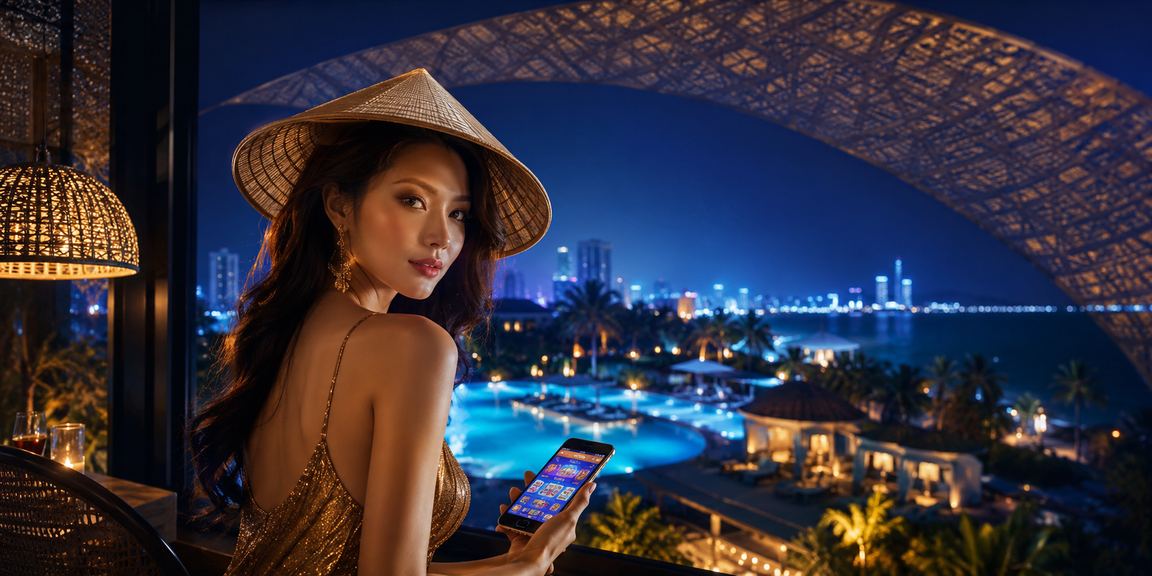Không khí xổ số và cá cược tại Mũi Né với nón lá truyền thống Việt Nam