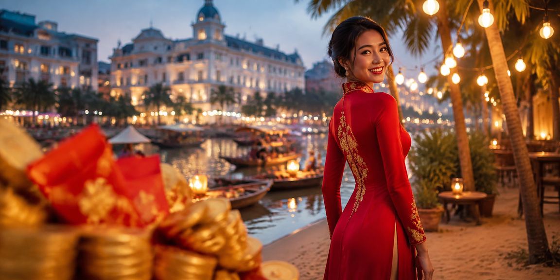 Không gian giải trí casino và cá cược thể thao sôi động tại Việt Nam buổi tối